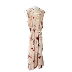 Vince Floral V-Neck Maxi Full Length Dress Women's XS